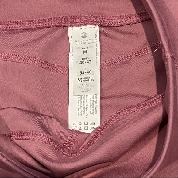 NWT Balance Collection Leggings Womens Size M High Waisted Leggings Mauve Soft - Picture 3 of 8